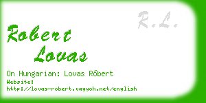 robert lovas business card